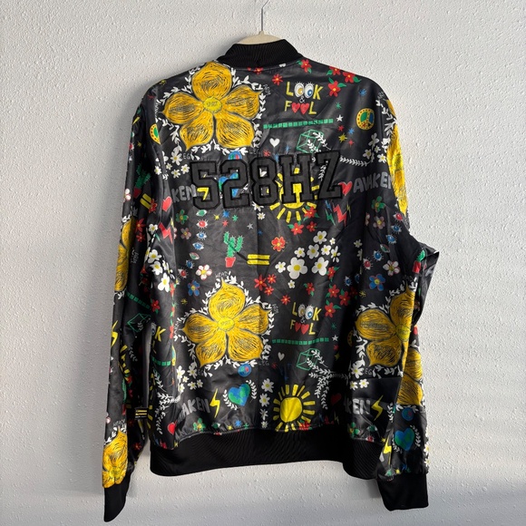 Adidas x Pharrell Williams Limited Edition Multi-Color Print Bomber Jacket - Picture 11 of 12